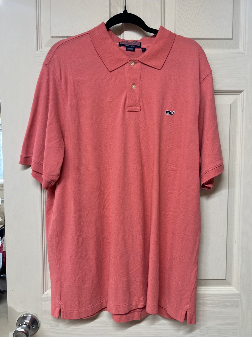 Vineyard Vines Men's Coral-Pink Polo Shirt